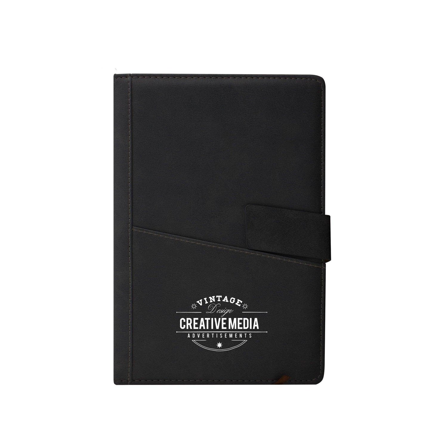 Leather Notebook with Pocket 11329BLSG - Grace Customs