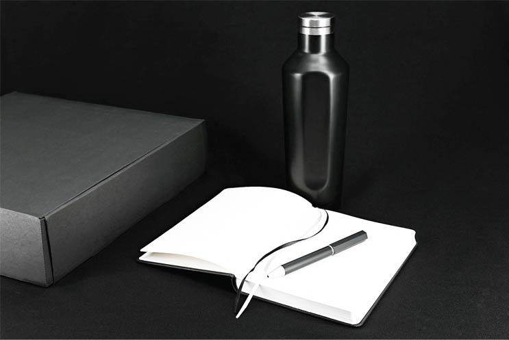 ARGAKI - SANTHOME Gift Set- SS Bottle, Notebook and Pen - Grace Customs