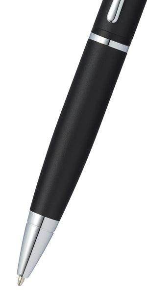 Cross Calais™ Matte Black/ Blue with Polished Chrome Appointments Ballpoint Pen - Grace Customs