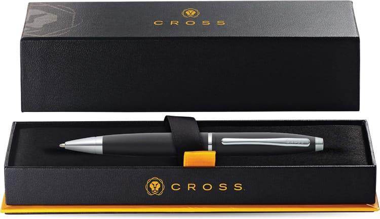 Cross Calais™ Matte Black/ Blue with Polished Chrome Appointments Ballpoint Pen - Grace Customs
