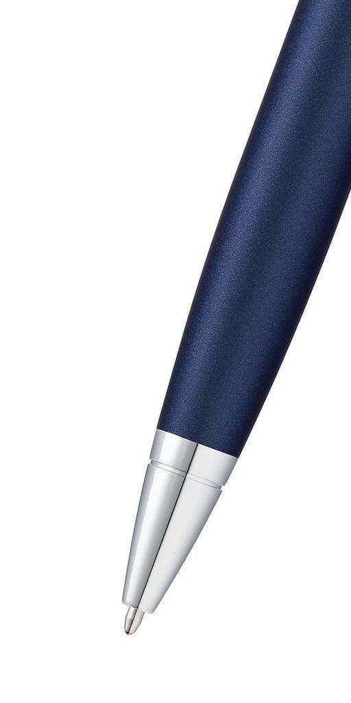 Cross Calais™ Matte Black/ Blue with Polished Chrome Appointments Ballpoint Pen - Grace Customs