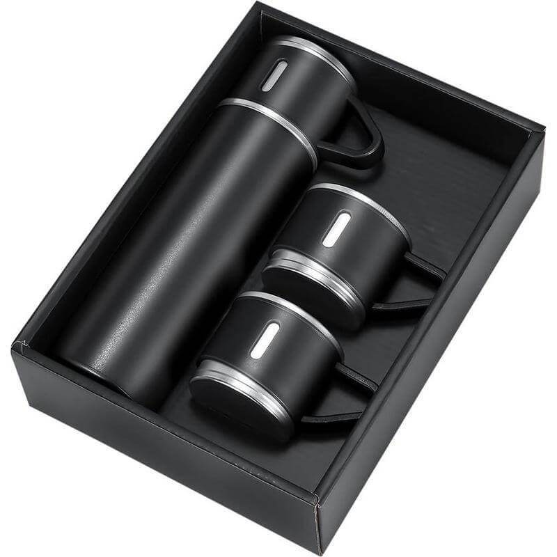 SAFFLE - Giftology Family Set of Vacuum Flask & Two Cups - Grace Customs