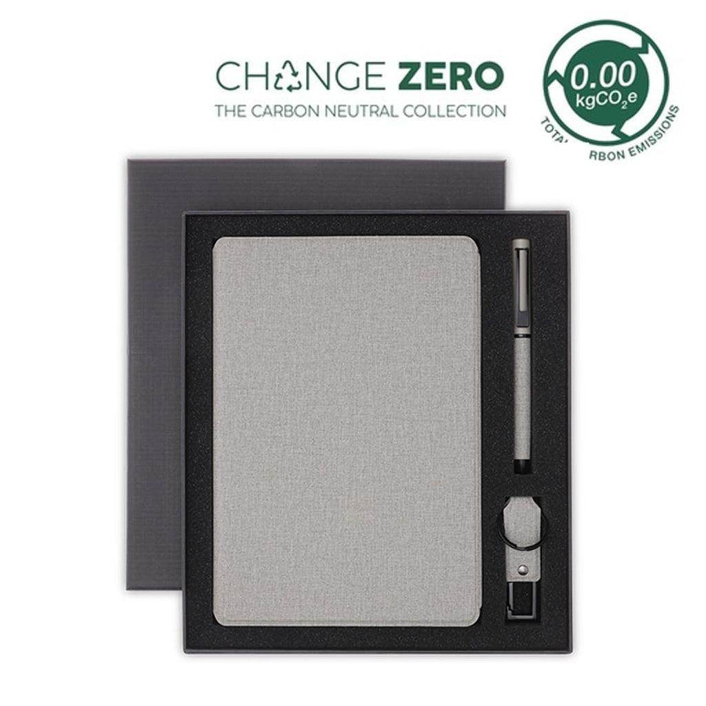 LENZEN - CHANGE ZERO Sustainable Gift Set with Refillable Notebook, Pen & USB Keychain - Grace Customs