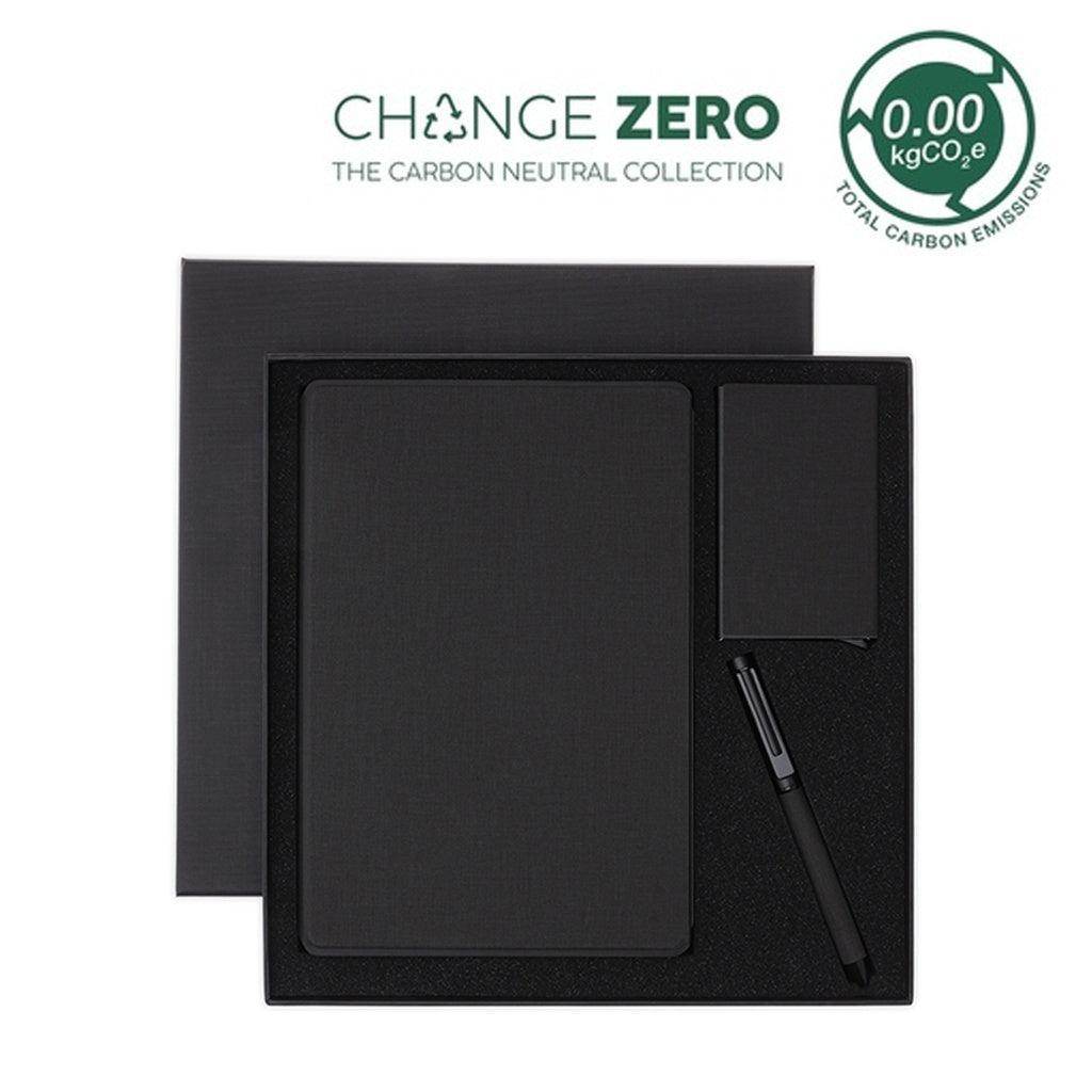 TESSIN - CHANGE ZERO Sustainable Gift Set with Refillable Notebook, Pen & Cardholder - Grace Customs