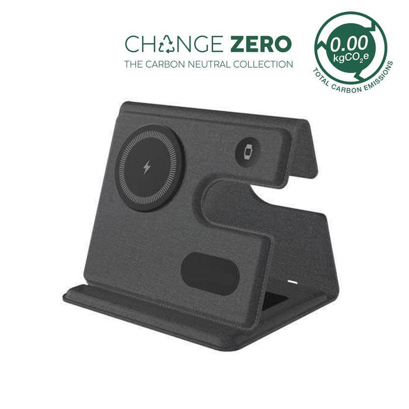 PLANA - CHANGE ZERO Recycled 3-in-1 Wireless Charger Station - Grace Customs
