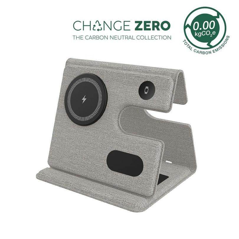 PLANA - CHANGE ZERO Recycled 3-in-1 Wireless Charger Station - Grace Customs