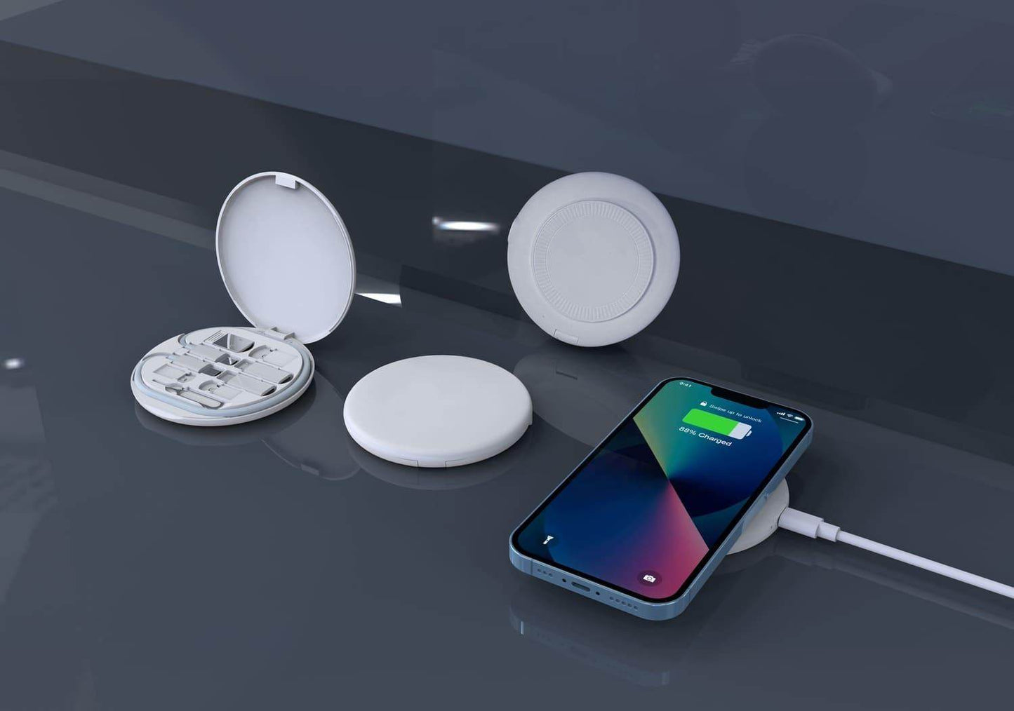 OSLO Mag - @memorii Recycled 15W Magnetic Wireless Charger Multicable Set - Grace Customs