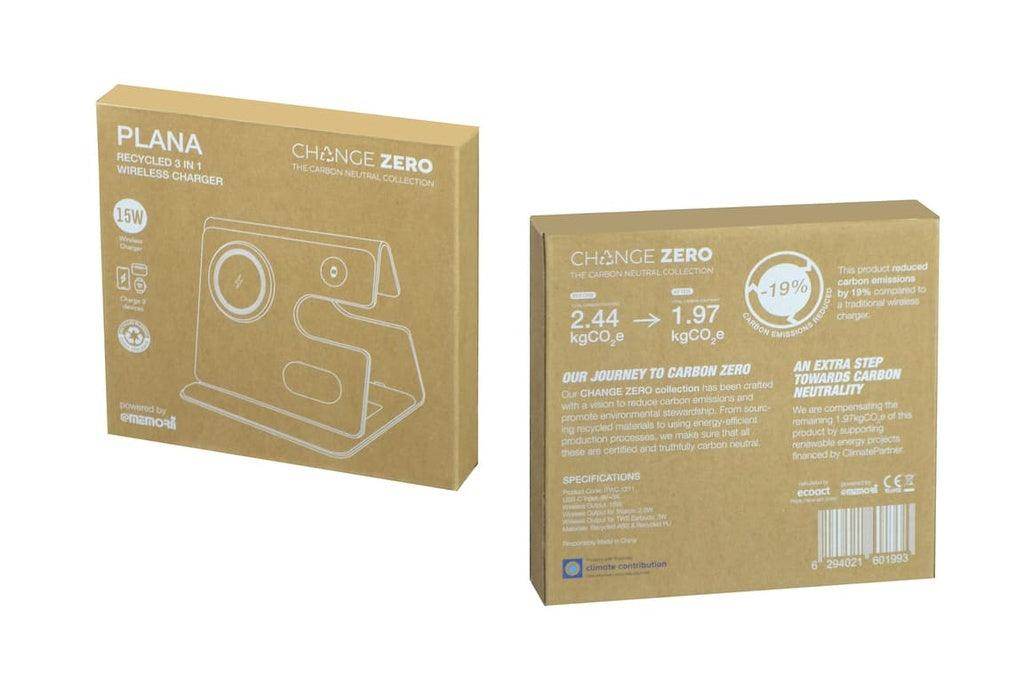 PLANA - CHANGE ZERO Recycled 3-in-1 Wireless Charger Station - Grace Customs