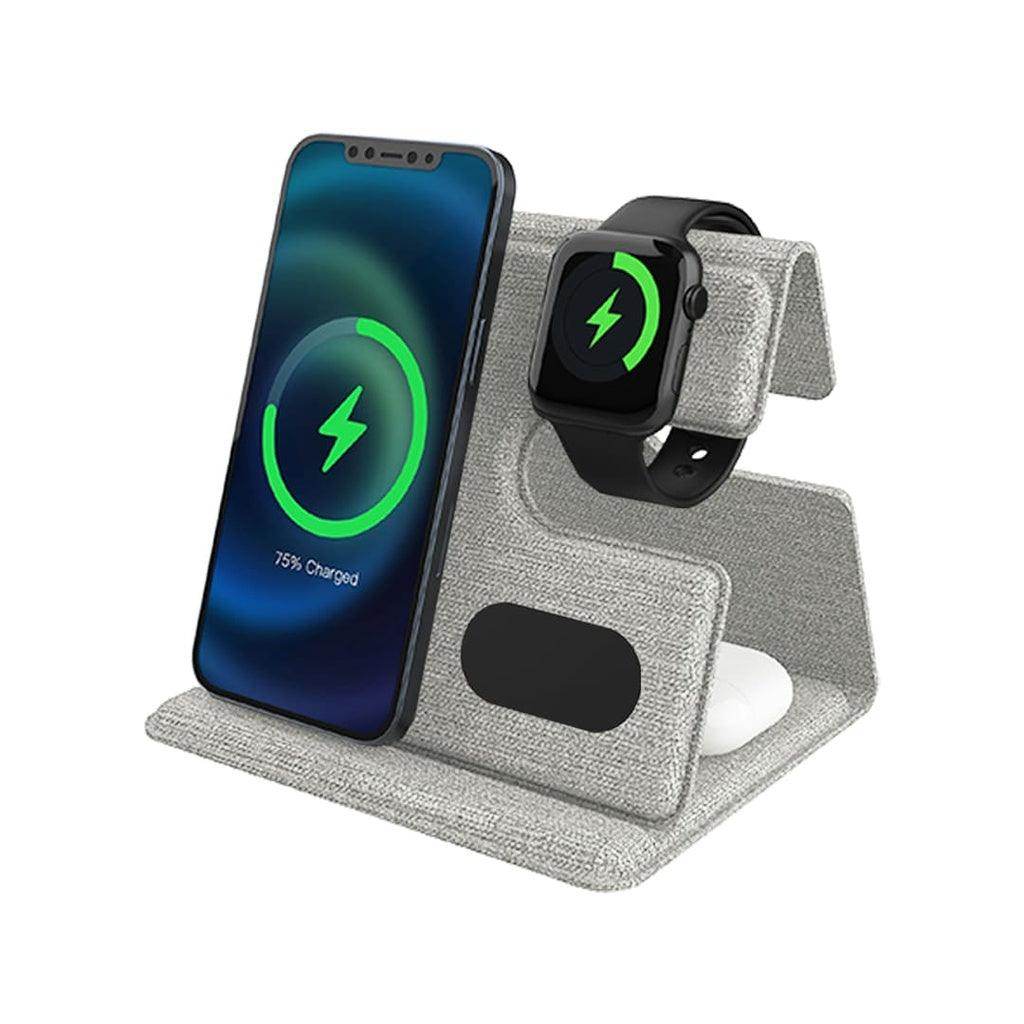 PLANA - CHANGE ZERO Recycled 3-in-1 Wireless Charger Station - Grace Customs