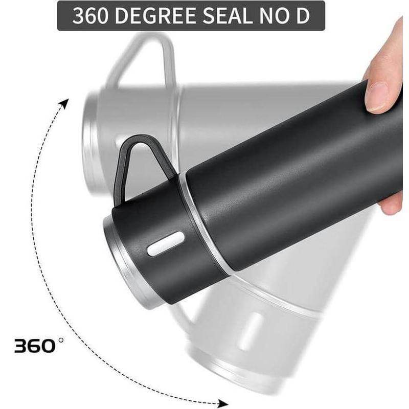 SAFFLE - Giftology Family Set of Vacuum Flask & Two Cups - Grace Customs