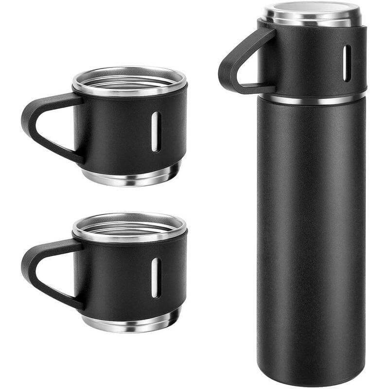 SAFFLE - Giftology Family Set of Vacuum Flask & Two Cups - Grace Customs