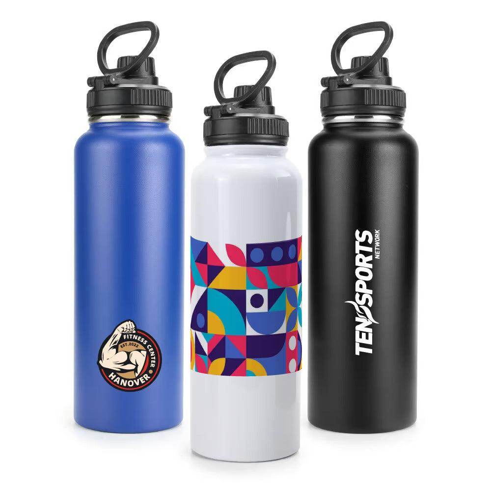 Double Wall Stainless Steel Bottles with Carry Handle - Grace Customs