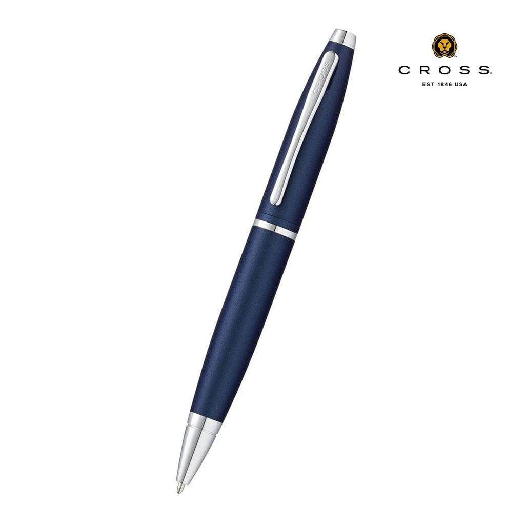 Cross Calais™ Matte Black/ Blue with Polished Chrome Appointments Ballpoint Pen - Grace Customs