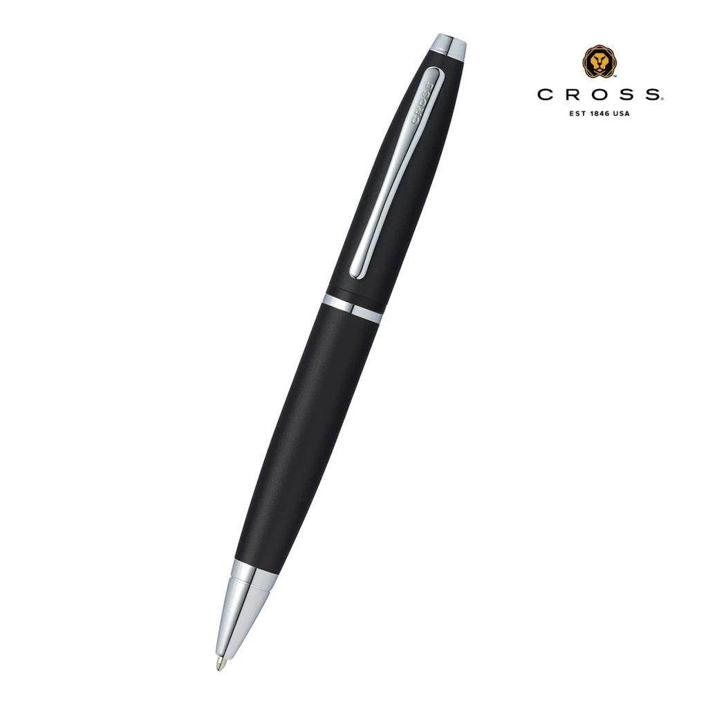 Cross Calais™ Matte Black/ Blue with Polished Chrome Appointments Ballpoint Pen - Grace Customs