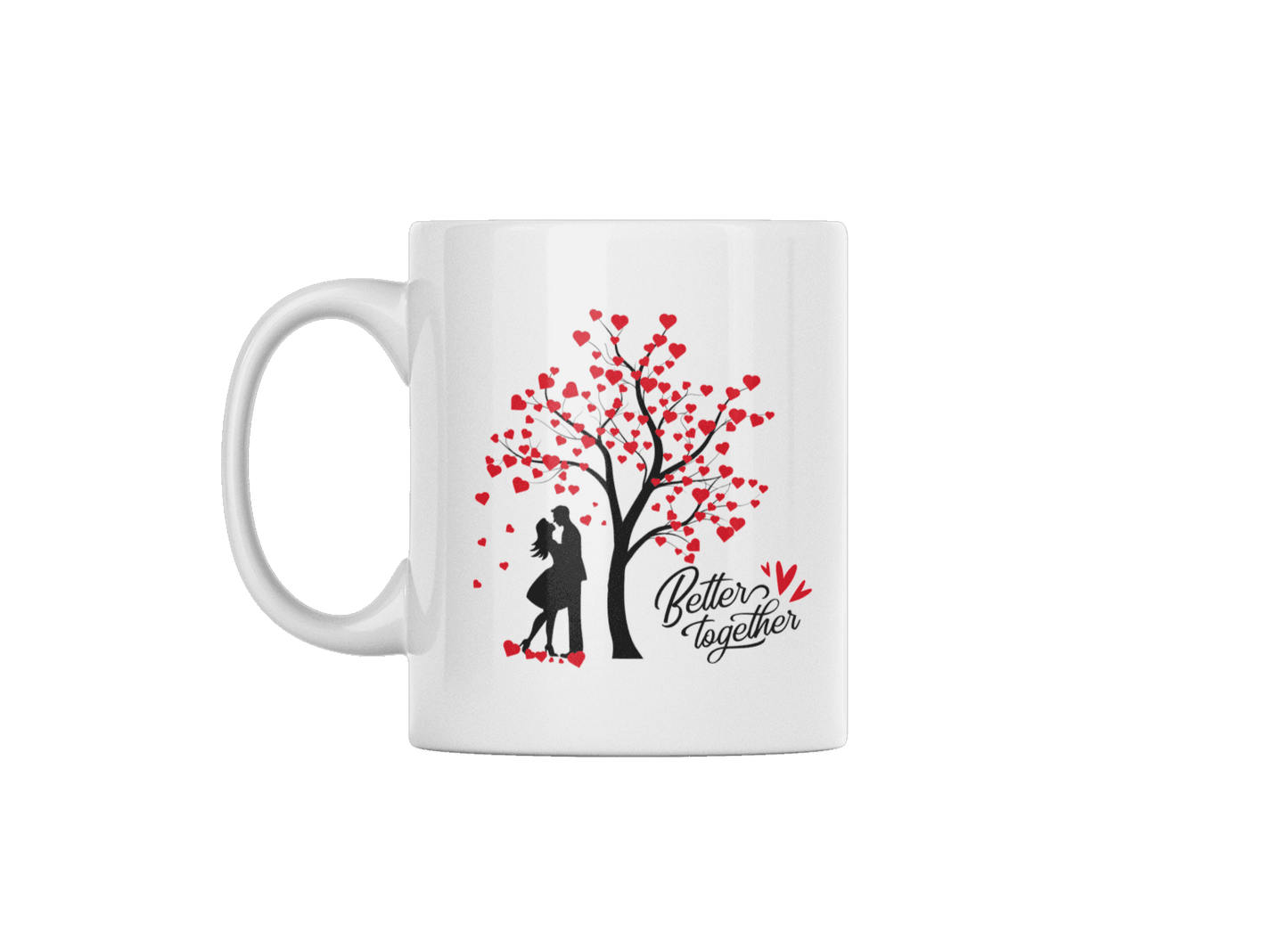 Better Together - 11 oz White Ceramic Mug for Valentines Day - Grace Customs