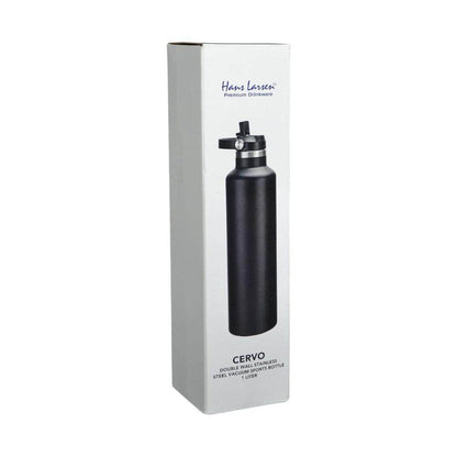 Vacuum Stainless Steel Bottle with Sports Lid - 1L - Grace Customs