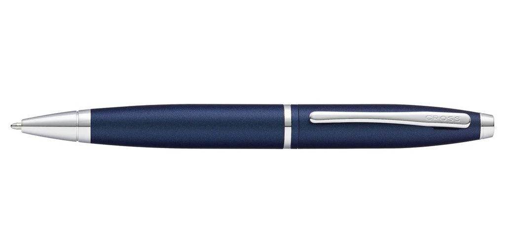 Cross Calais™ Matte Black/ Blue with Polished Chrome Appointments Ballpoint Pen - Grace Customs