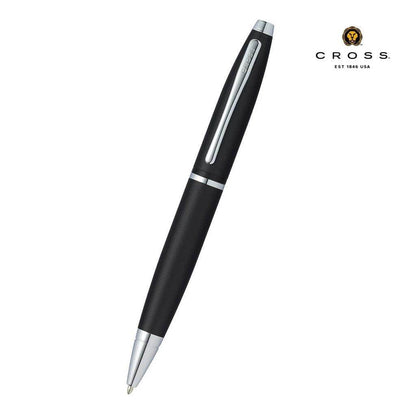 Cross Calais™ Matte Black/ Blue with Polished Chrome Appointments Ballpoint Pen - Grace Customs