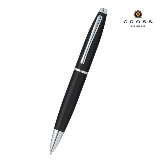 Cross Calais™ Matte Black/ Blue with Polished Chrome Appointments Ballpoint Pen - Grace Customs