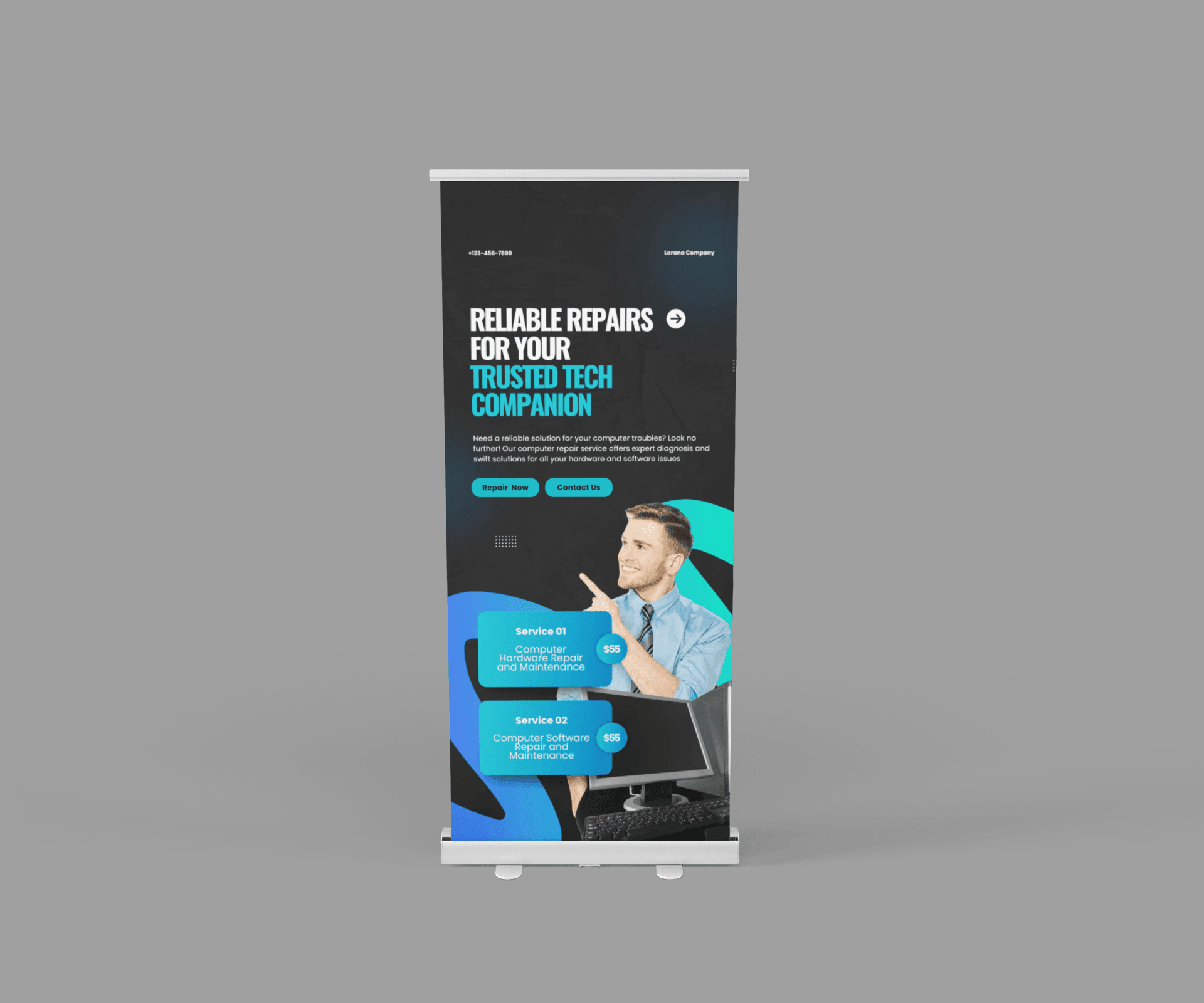 Rollup Banner / Standee 85 cm x 200 cm - Grace Customs