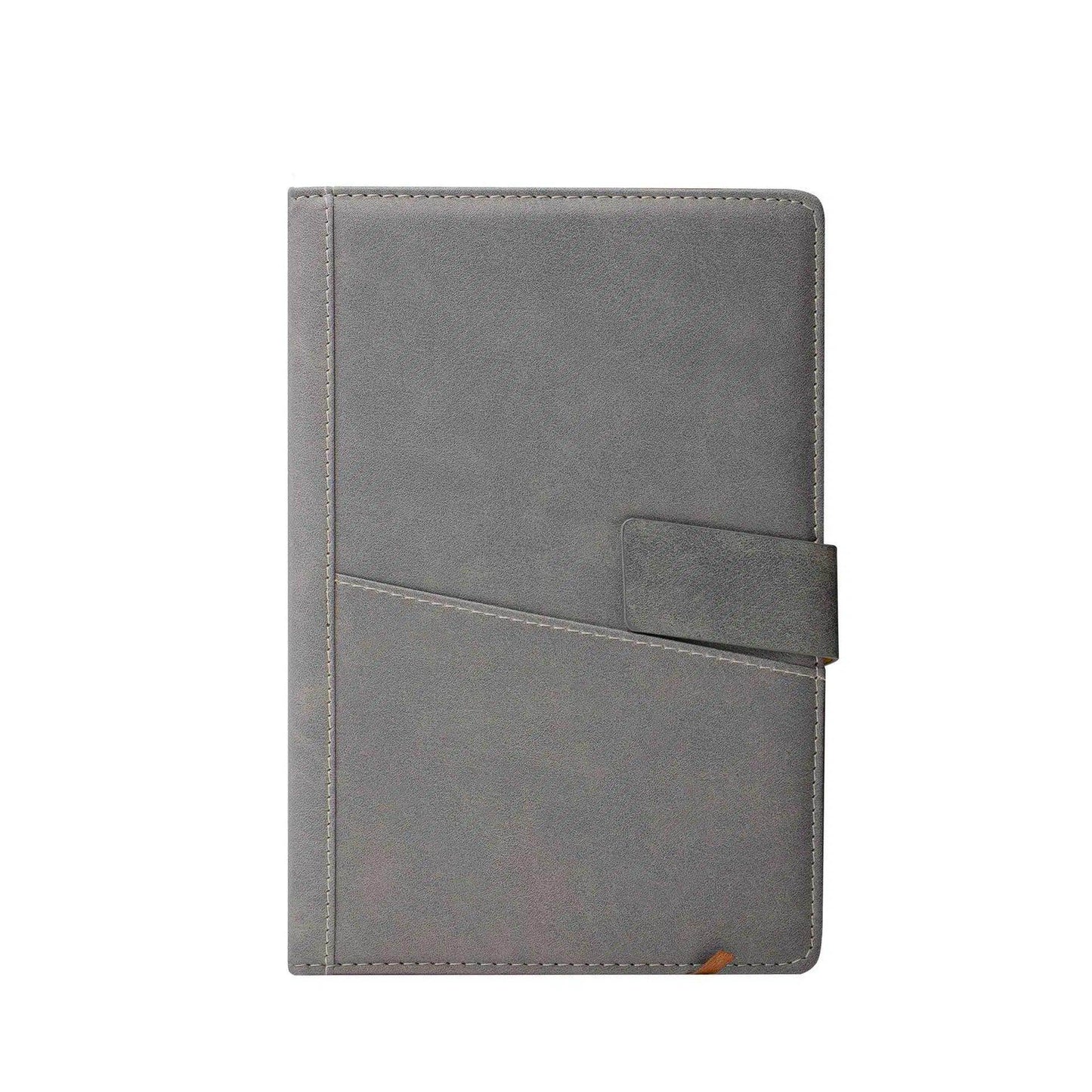Leather Notebook with Pocket 11329BLSG - Grace Customs
