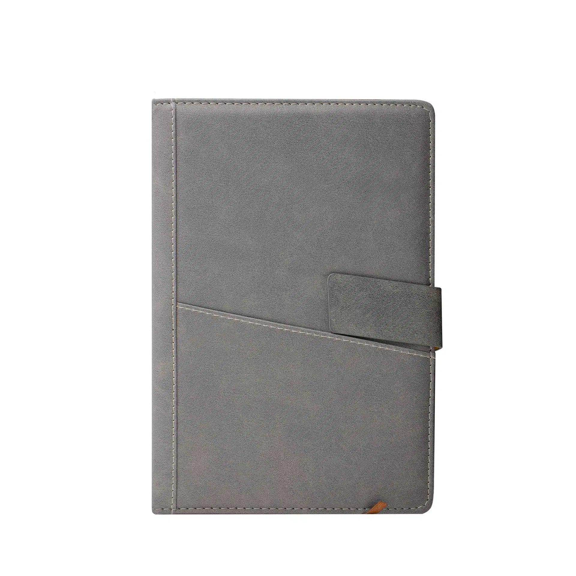 Leather Notebook with Pocket 11329BLSG - Grace Customs