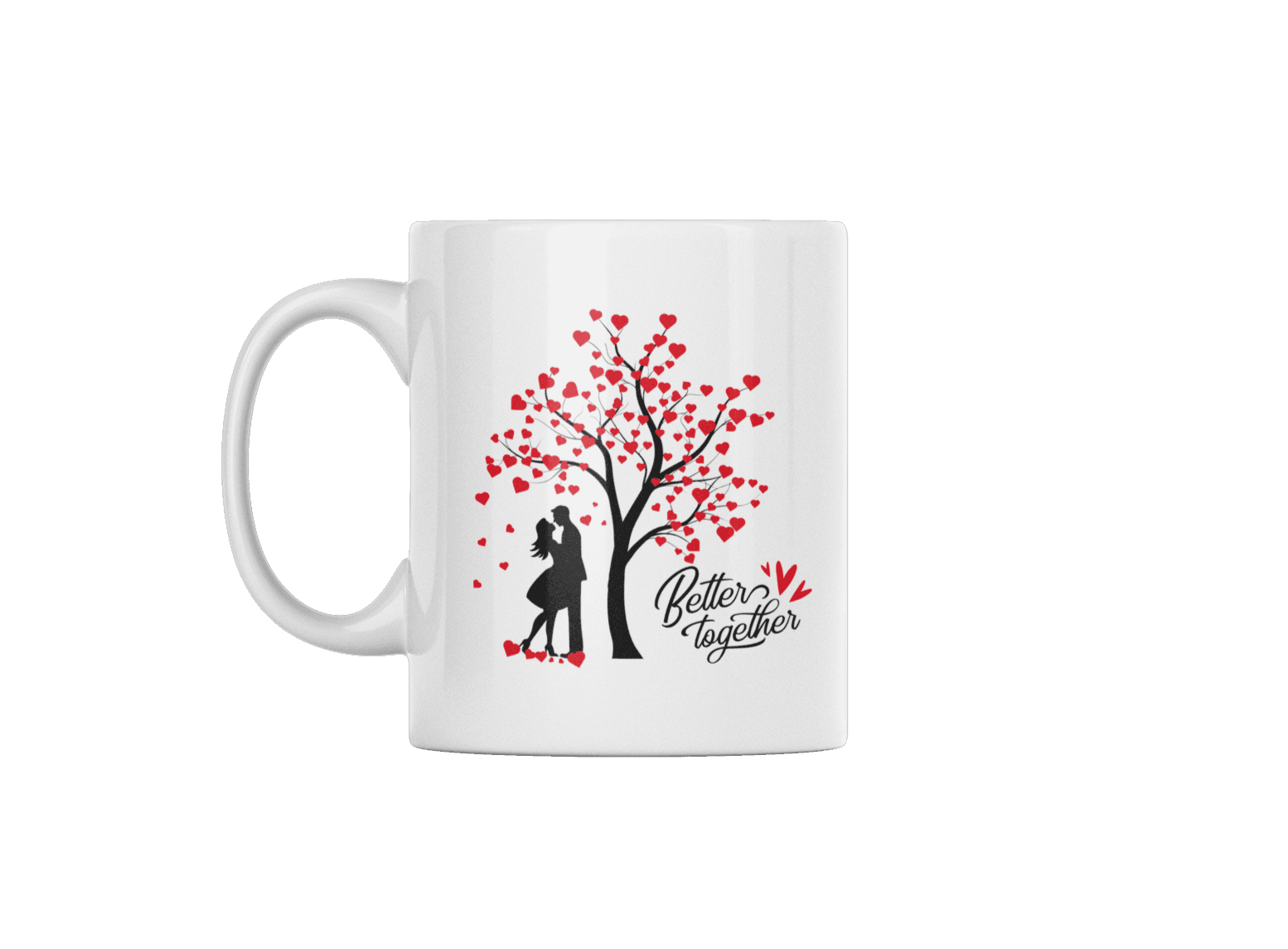 Better Together - 11 oz White Ceramic Mug for Valentines Day - Grace Customs